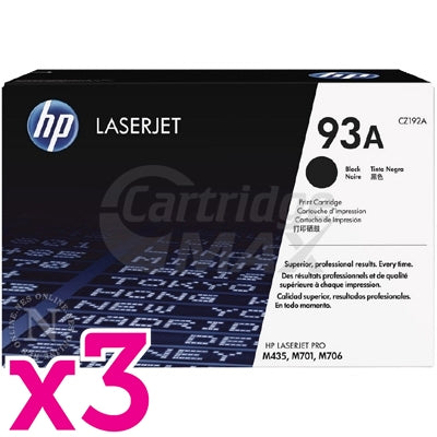 3 x HP 93A CZ192A Original Toner Cartridge