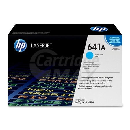 HP C9721A (641A) Original  Cyan Toner Cartridge - 8,000 Pages