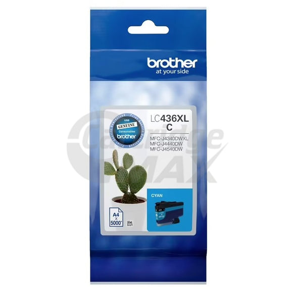 Brother LC-436XLC Original High Yield Cyan Ink Cartridge