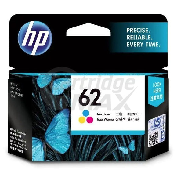 HP 62 Original Colour Inkjet Cartridge C2P06AA - 165 Pages
