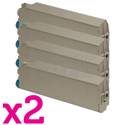 8 Pack Generic OKI C5600 / 5700 Toner Cartridges [2BK,2C,2M,2Y]