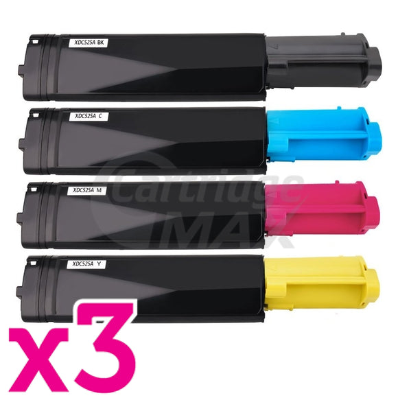 3 sets of 4-Pack Fuji Xerox Generic Docuprint C525A / C2090FS - Colour Combo Toner