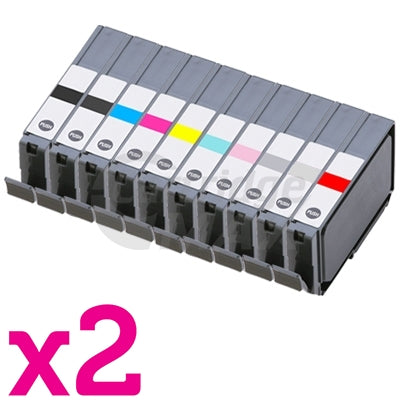 20-Pack Generic Canon PGI-72 Ink Combo [2MBK+2PBK+2C+2M+2Y+2GY+2PC+2PM+2R+2CO]