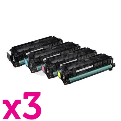 3 Sets of 4-Pack Generic Canon CART-040II High Yield Toner Combo [3BK+3C+3M+3Y]