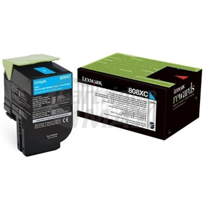 1 x Lexmark (80C8XC0) Original CX510 Cyan Extra High Yield Toner Cartridge