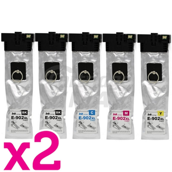 10 Pack Epson 902XL (C13T937192-C13T937492) Generic High Yield Ink Combo [4BK,2C,2M,2Y]