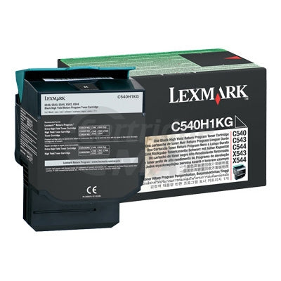 1 x Lexmark (C540H1KG) Original C540 / C543 / C544 / C546 / X543 / X544 / X546 Black HY Toner Cartridge