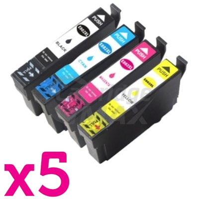 5 Sets of 4 Pack Epson 802XL (C13T356192-C13T356492) Generic High Yield Inkjet Cartridge Combo Pack [5BK,5C,5M,5Y]