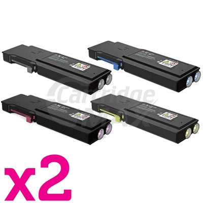 2 sets of 4 Pack Fuji Xerox DocuPrint CP405D, CM405DF Generic Toner Cartridges [CT202033-CT202036]