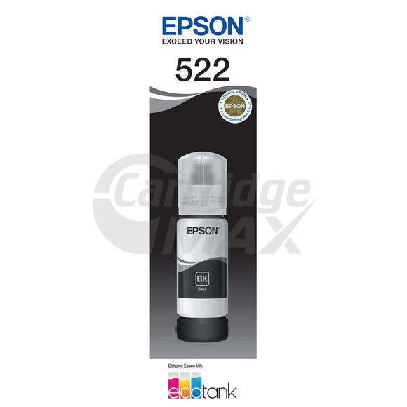 Original Epson T522 EcoTank Black Ink Bottle [C13T00M192]
