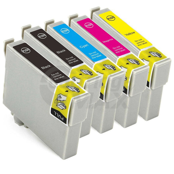 5 Pack Generic Epson T0751-T0754 Ink Cartridge series [2BK,1C,1M,1Y]