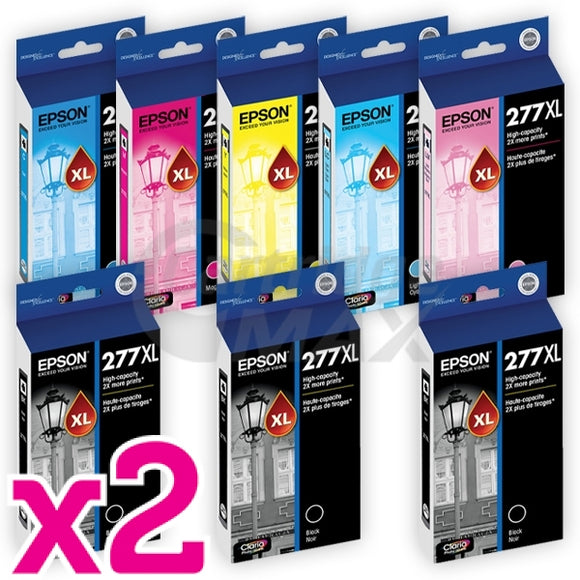 16 Pack Epson 277XL Original High Yield Inkjet Cartridges [6BK,2C,2M,2Y,2LC,2LM]