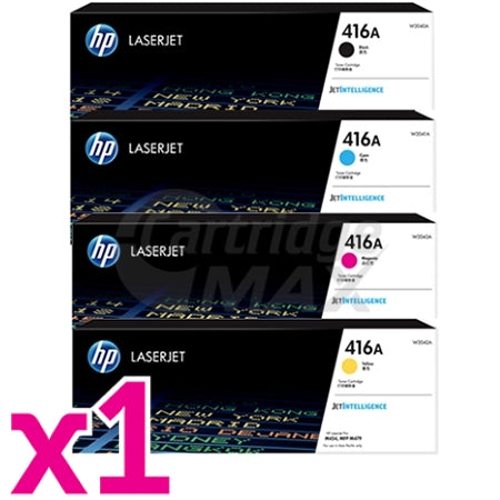 4 Pack HP 416A W2040A-W2043A Original Toner Cartridges [1BK,1C,1M,1Y]