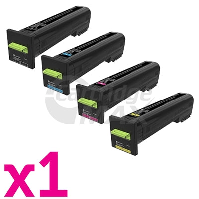 4 Pack Lexmark Original CX860 Ultra High Yield Return Program Toner Cartridge - BK/C/M/Y 55,000 pages [1BK,1C,1M,1Y]
