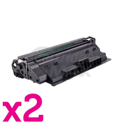 2 x HP CF214X (14X) Generic Black Toner Cartridge - 17,500 Pages