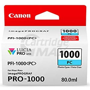 Original Canon PFI-1000PC Photo Cyan Ink Cartridge
