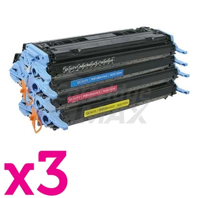 3 sets of 4 Pack HP Q6000A-Q6003A (124A) Generic Toner Cartridges [3BK,3C,3M,3Y]