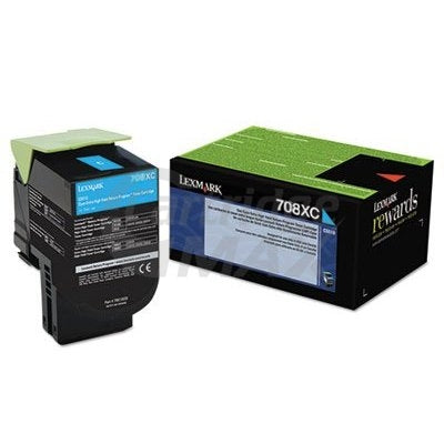 1 x Lexmark (70C8XC0) Original CS510 Cyan Extra High Yield Toner Cartridge