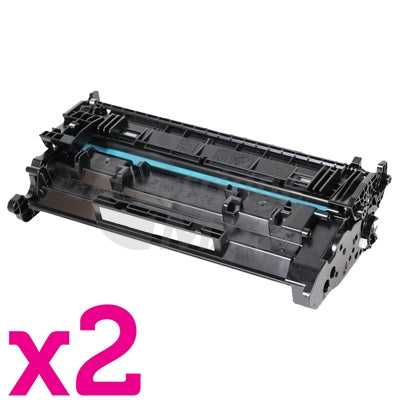 2 x HP CF226A (26A) Generic Black Toner Cartridge - 3,100 Pages