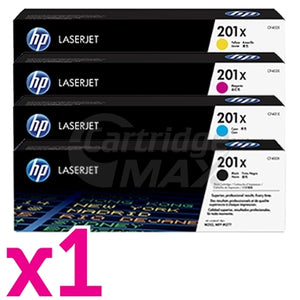 4 Pack HP CF400X-CF403X (201X) Original Toner Cartridges [1BK,1C,1M,1Y]