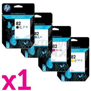 4 Pack HP 82 Original Inkjet Cartridge CH565A + C4911A - C4913A [1BK,1C,1M,1Y]