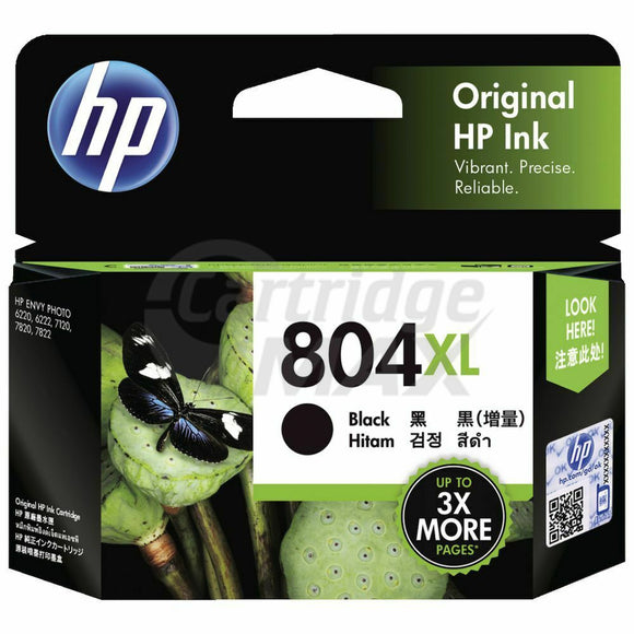 HP 804XL Original Black High Yield Inkjet Cartridge T6N12AA - 600 Pages