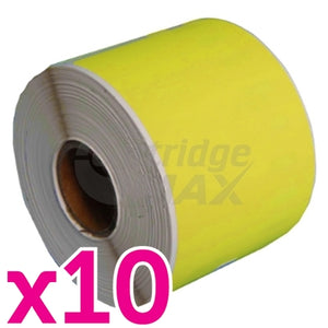 10 x Dymo SD99014 / 2133400 Generic Yellow Label Roll 54mm x 101mm -220 labels per roll