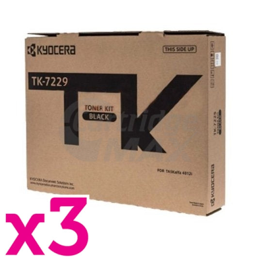 3 x Original Kyocera TK-7229 Toner Cartridge TASKalfa 4012i