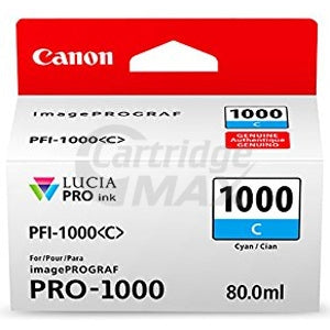 Original Canon PFI-1000C Cyan Ink Cartridge