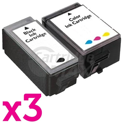 6 Pack Canon BCI-15BK BCI-15C Generic Value Pack for CANON I70, I80 [3BK,3C]