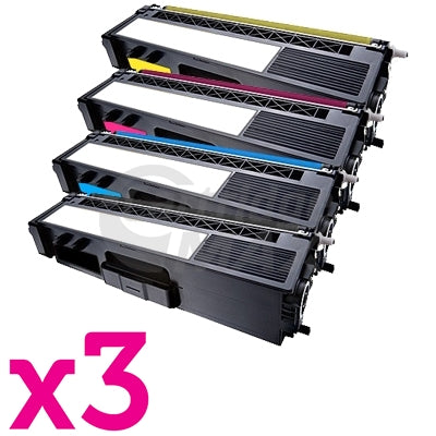 3 sets of 4-Pack Generic Brother TN-346 High Yield Toner Combo [3BK,3C,3M,3Y]