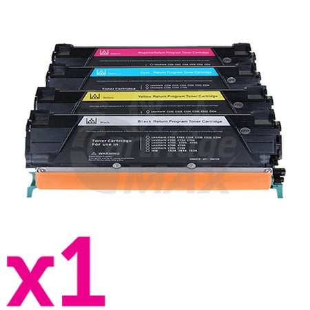 4 Pack Lexmark Generic C746 / C748 Toner Combo - BK 12,000 pages & CMY 7,000 pages [1BK,1C,1M,1Y]