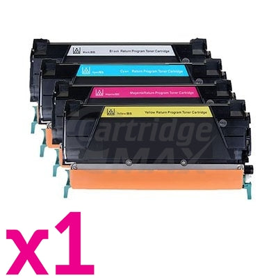4 Pack Lexmark Generic X746/X748 Toner Combo - BK 12,000 pages & CMY 7,000 pages [1BK,1C,1M,1Y]