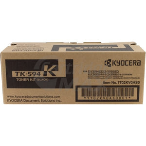 Original Kyocera TK-594K Black Toner Cartridge FS-C2026MFP, FS-C2126MFP, FS-C2526MFP, FS-C2626MFP, FS-C5250DN, M-6026CDN, M-6526CDN, P-6026CDN