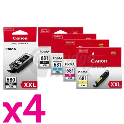 20 Pack Canon PGI-680XXL CLI-681XXL Extra High Yield Original Inkjet Cartridges Combo [4BK,4PBK,4C,4M,4Y]