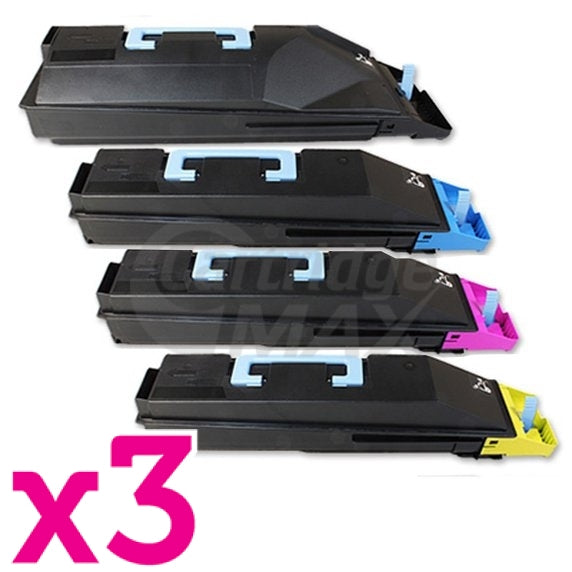 3 Sets of 4 Pack Compatible TK-884 Toner Cartridges For Kyocera FS-C8500DN [3BK,3C,3M,3Y]