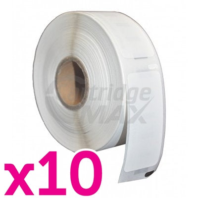 10 x Dymo SD11355 / S0722550 Generic White Label Roll 19mm x 51mm - 500 labels per roll