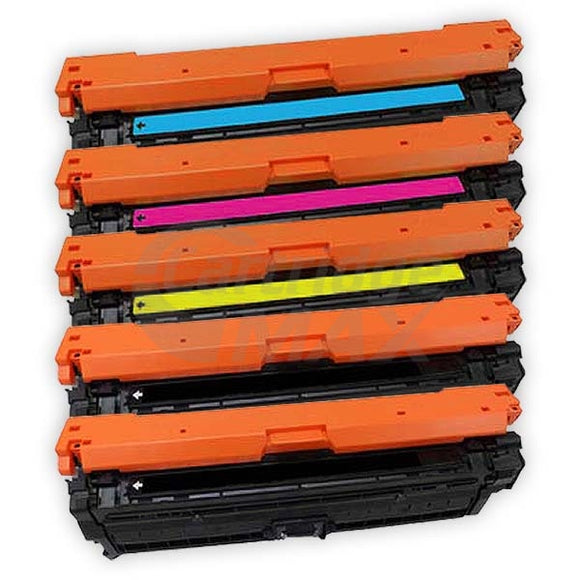 5 Pack HP CE270A-CE273A (650A) Generic Toner Cartridges [2BK,1C,1M,1Y]