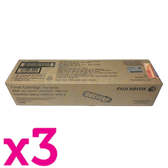 3 x Fuji Xerox DocuPrint 3505 d / 4405 d Original High Yield Toner Cartridge (CT203095)