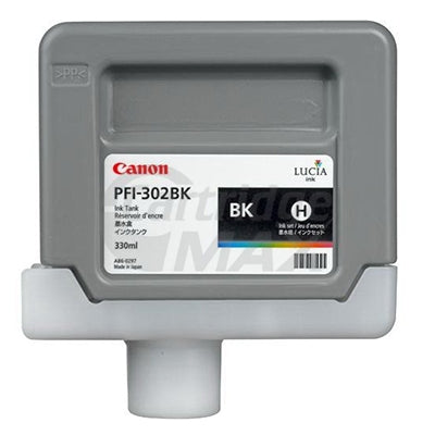 Original Canon PFI-302BK Black Ink Cartridge - 330ML