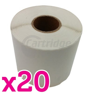 20 x Dymo SD0904980 Generic White Label Roll 104mm x 159mm - 220 labels per roll