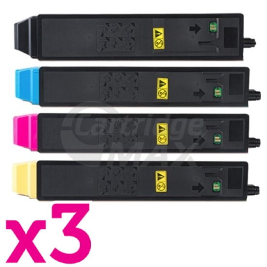 3 Sets of 4 Pack Compatible for TK-8319 Toner Cartridge suitable for Kyocera TASKalfa 2550ci [3BK,3C,3M,3Y]