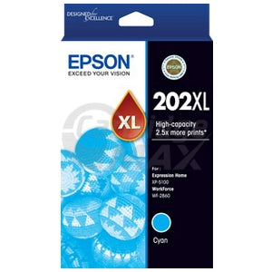 Epson 202XL Original Cyan High Yield Ink Cartridge [C13T02P292]