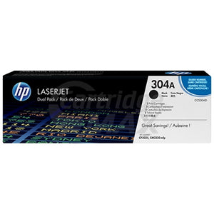 HP CC530A (304A) Original Black Toner Cartridge - 3,500 Pages