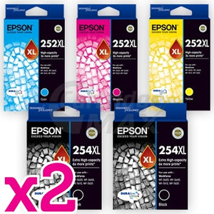 10 Pack Epson 254XL + 252XL Original Ink Cartridges [C13T254192, C13T253292-C13T253492] [4BK,2C,2M,2Y]