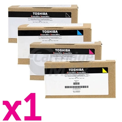 4-Pack Original Toshiba e-Studio 305CS, 305CP Toner Combo [BK+C+M+Y]