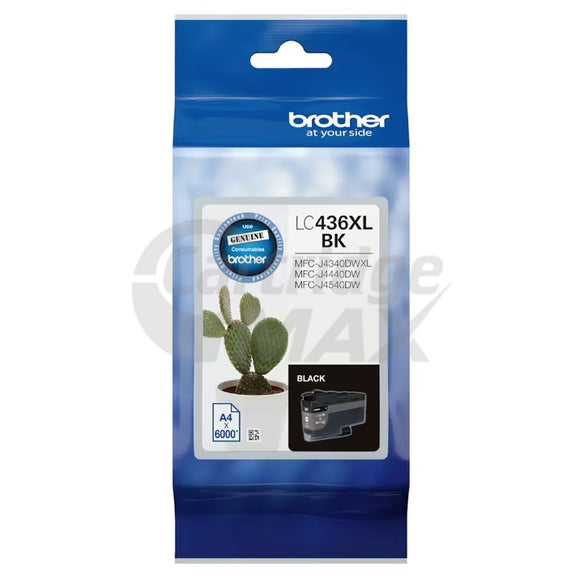 Brother LC-436XLBK Original High Yield Black Ink Cartridge