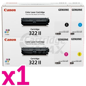 4 Pack Original Canon High Yield (CART-322II) Toner Cartridges [1BK,1C,1M,1Y]