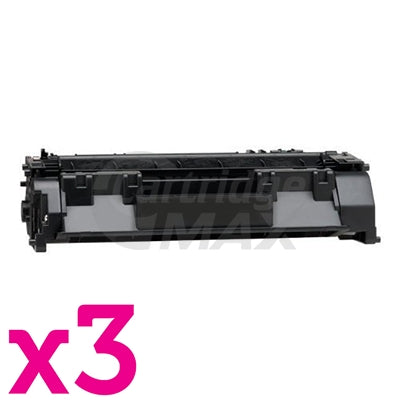 3 x HP CE505A (05A) Generic Black Toner Cartridge - 2,300 Pages