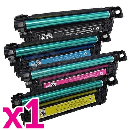 4 Pack HP CE250X-CE253A (504X/504A) Generic Toner Cartridges [1BK,1C,1M,1Y]